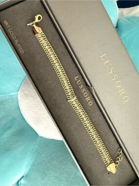 Gold-Plated Multi-Chain Bracelet - Shiny Gold